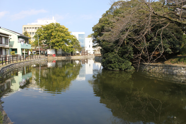 本丸北側の堀